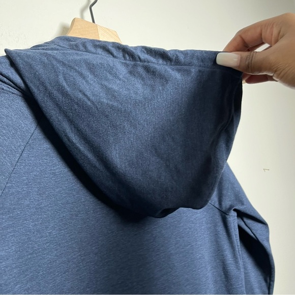 Athleta Women Uptempo Hoodie Sweatshirt Small Blue Hooded Gym Workout - Picture 9 of 11